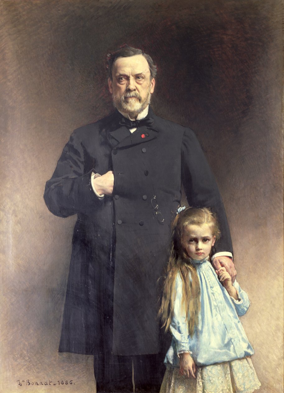 ルイパスツール（1822-95）とその孫娘、カミーユヴァレリーラドー（1880-1927）1886 作： レオン・ジョセフ・フロレンティン・ボナ