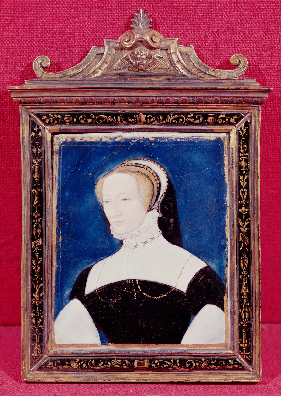 マルグリットドヴァロワ（1492-1549）（エナメル塗装）と推定される肖像画 作： レナード・リムーザン