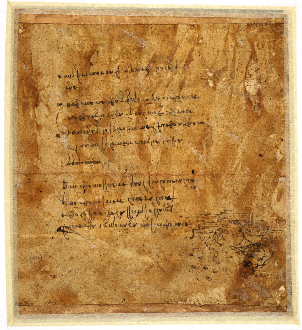 火の数字c。 1483-1485（紙にペンと茶色のインク） 作： レオナルド・ダ・ヴィンチ