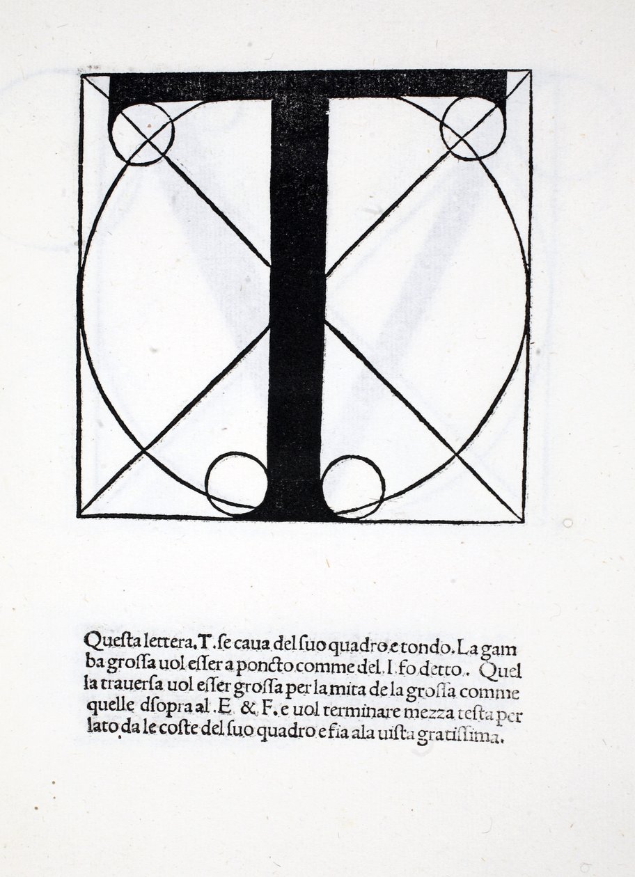 T、Luca Pacioli（c.1445-1517）による「Divina Proportione」のイラスト。元はパブ。ヴェネツィア、1509 作： レオナルド・ダ・ヴィンチ