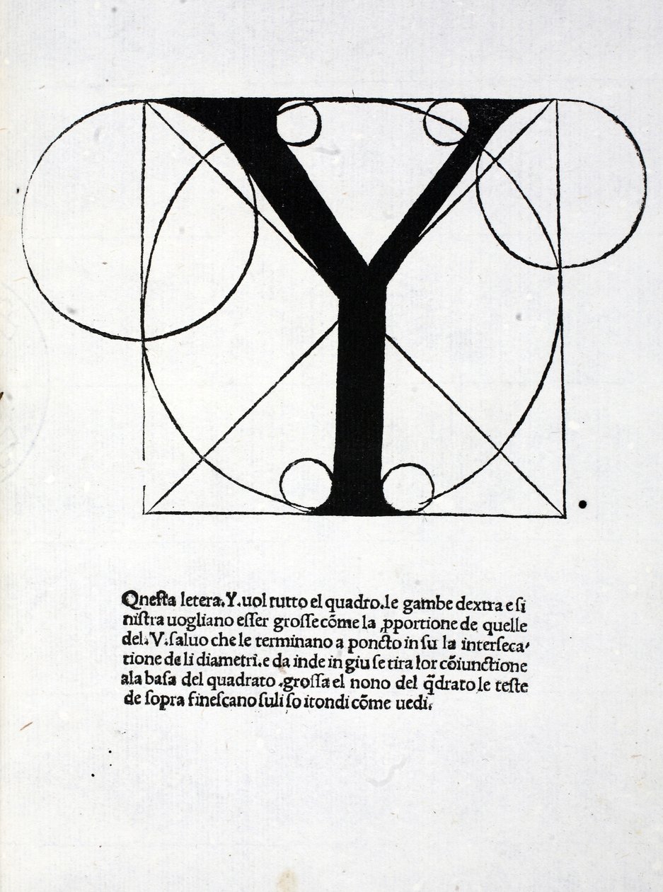 Y、元はパブであったルカ・パチョーリ（c.1445-1517）の「Divina Proportione」のイラスト。ヴェネツィア、1509 作： レオナルド・ダ・ヴィンチ