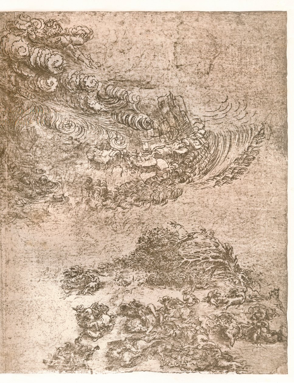 暴風雨の表現、c1472-c1519 1883。 作： レオナルド・ダ・ヴィンチ