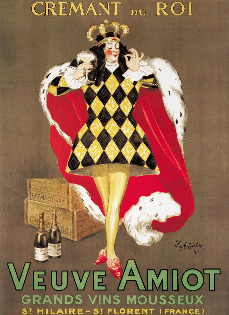 「ヴーヴアミオ」スパークリングワインの広告ポスター、1922年 作： レオネット・カッピエッロ