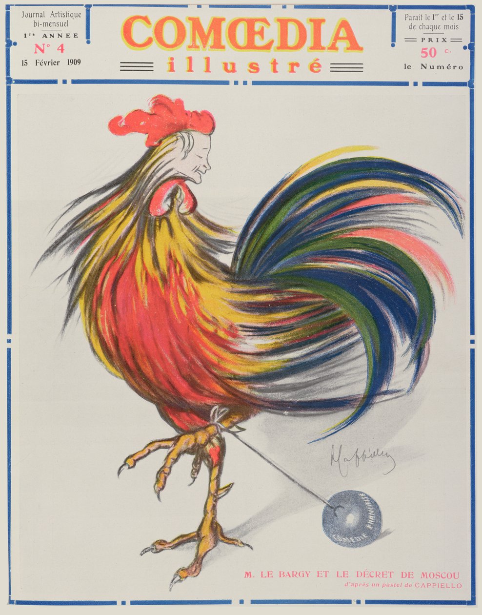 コメディイラストの表紙、1909年2月15日 作： レオネット・カッピエッロ