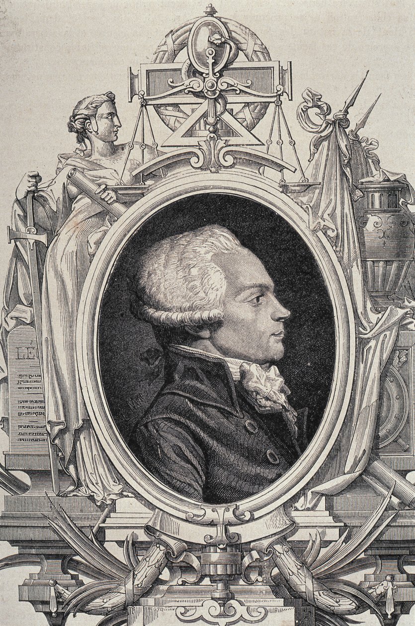 Maximilien de Robespierre（1758-94）の肖像 作： レオポルド・マー