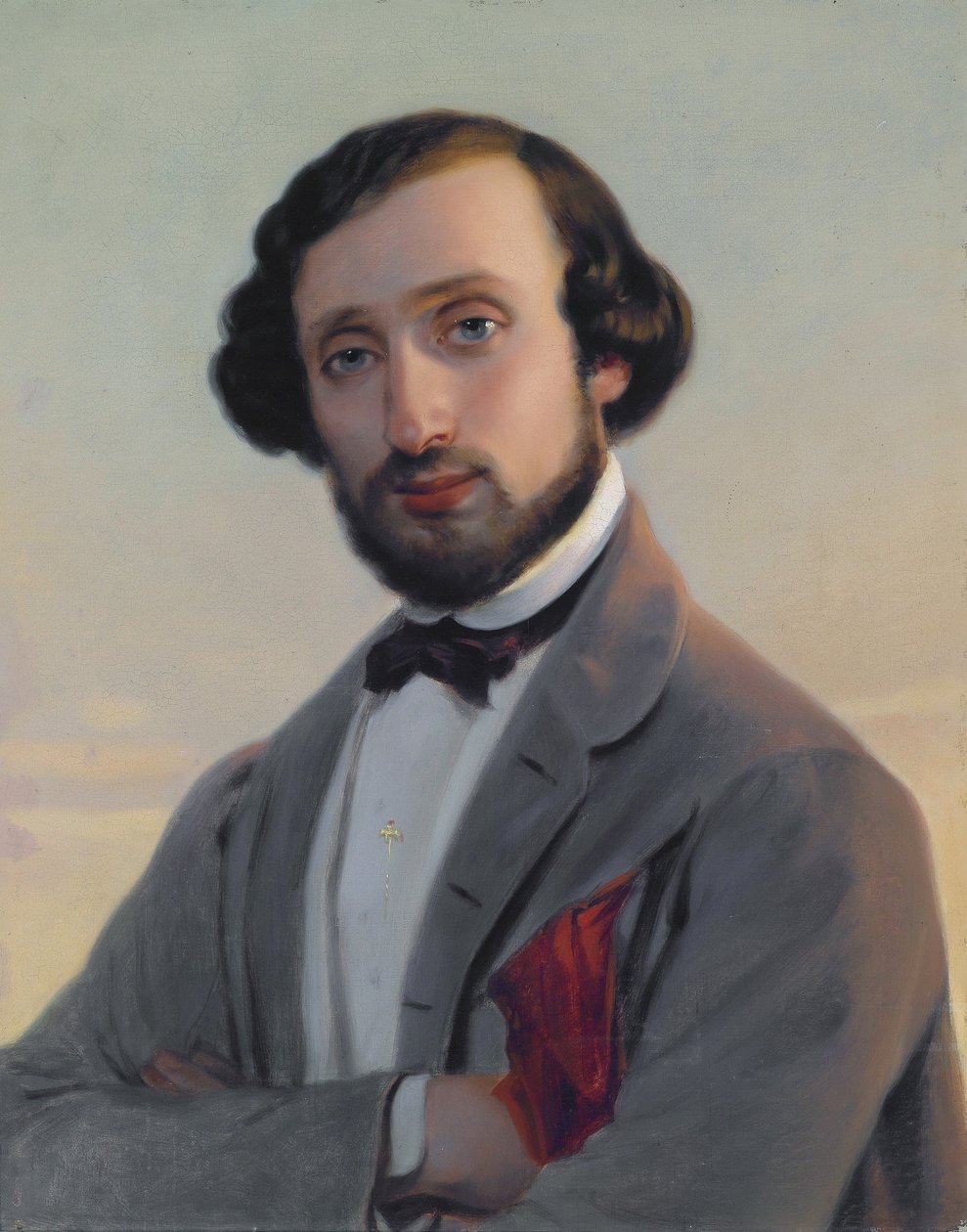ルートヴィヒ・アウグスト・フランクル・フォン・ホッホヴァルトの肖像（1810-1894） 作： レオポルド・ポラック