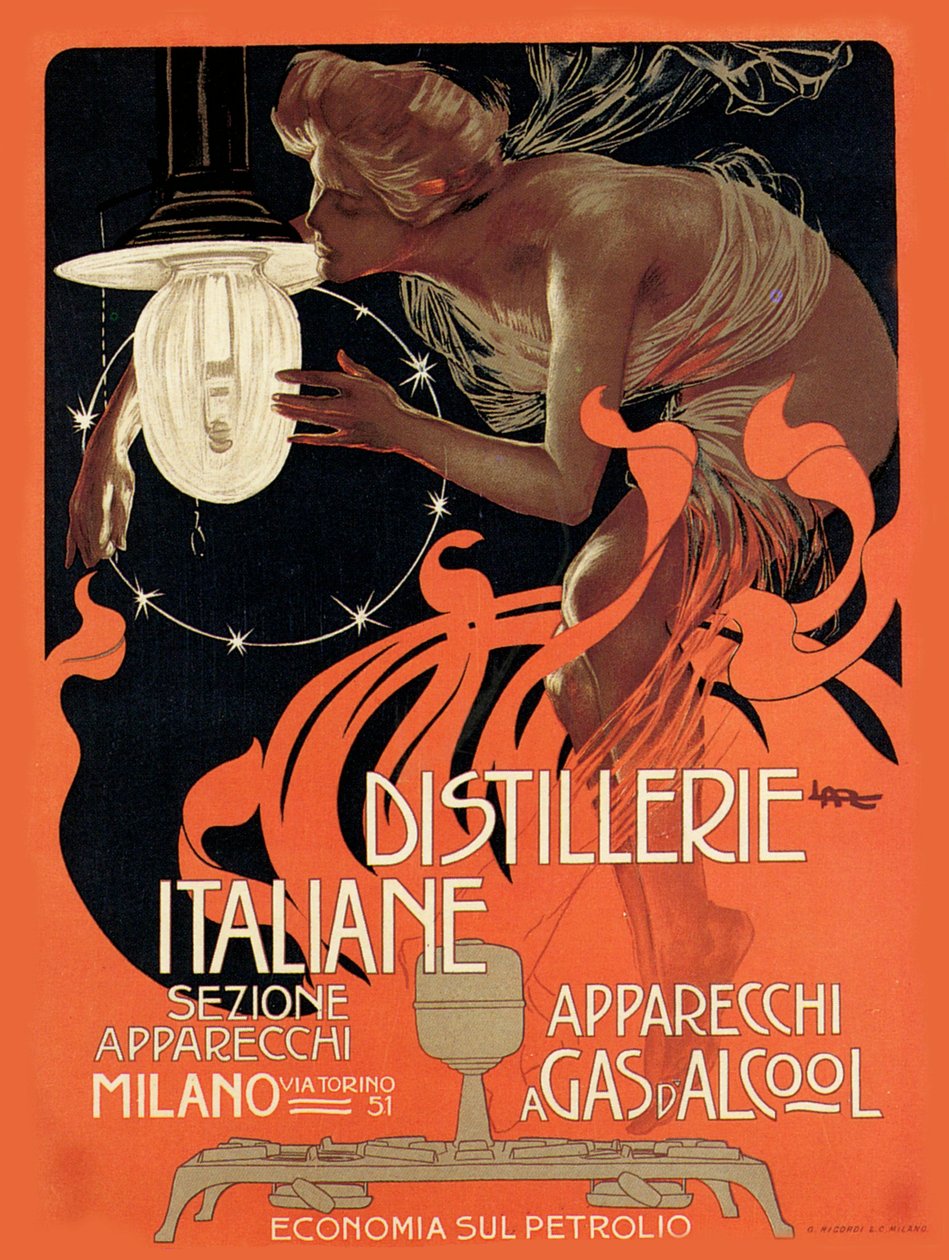 イタリアの蒸留所、1890年代。 作： レオポルド・メトリコビッツ