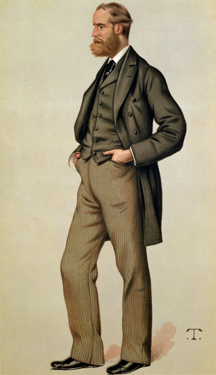 チャールズ・スチュワート・パーネル（1846-91）の肖像画。 1880年9月11日 作： レスリー・マシュー・ワード