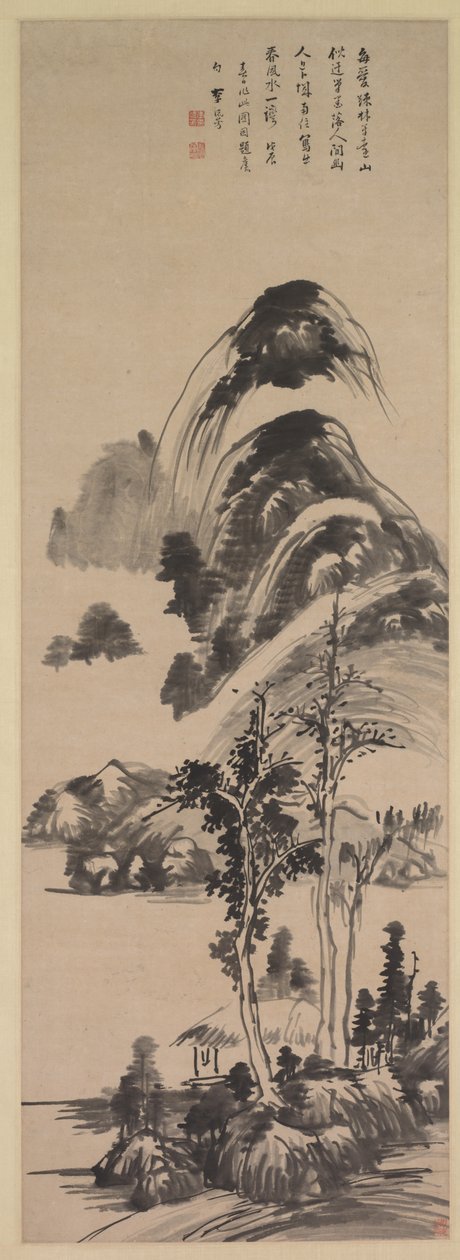 細い森と遠くの山々 作： Li Liufang