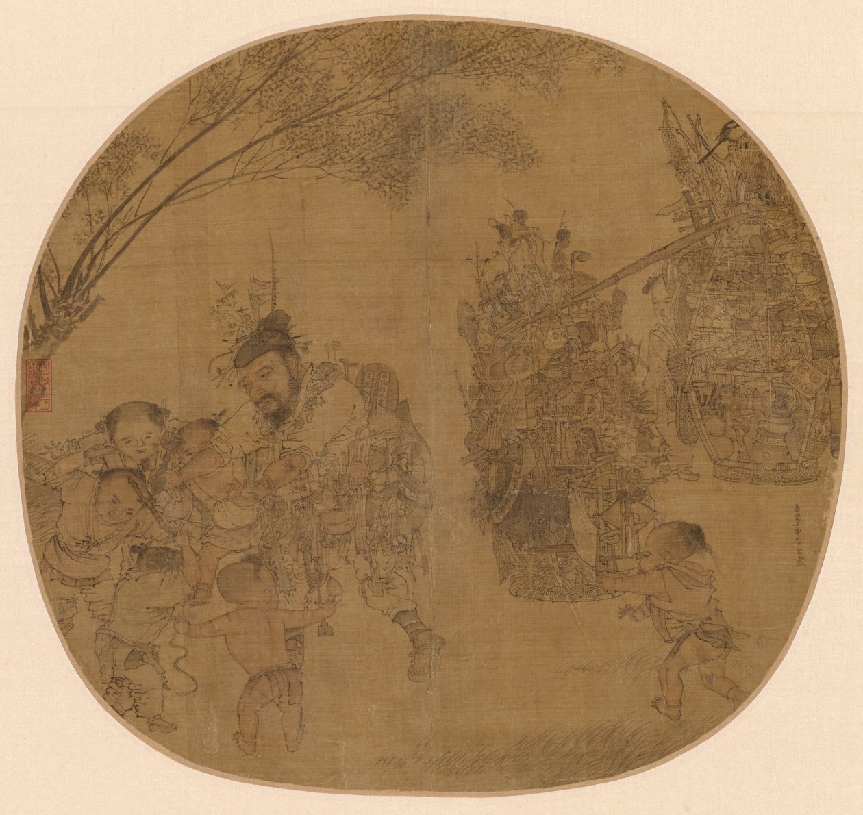 The Knickknack Peddler」（1212年）。 作： 李宋