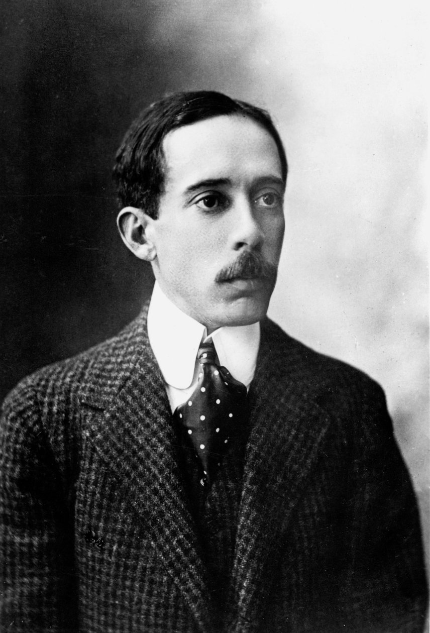 アルベルト・サントス-デュモン、ブラジルの飛行パイオニア、1900-1910年頃 作： 不明不明