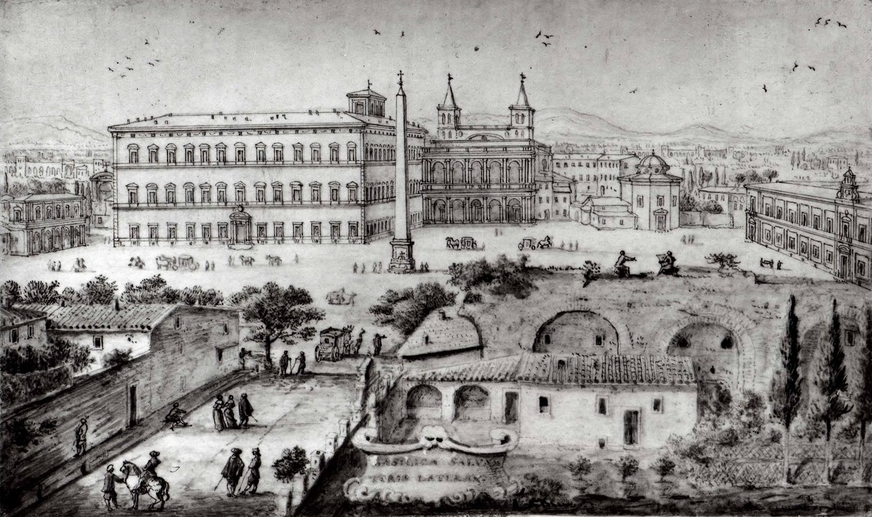 ラテランの眺め、ローマ、1672-73。 作： リービン・クルイル