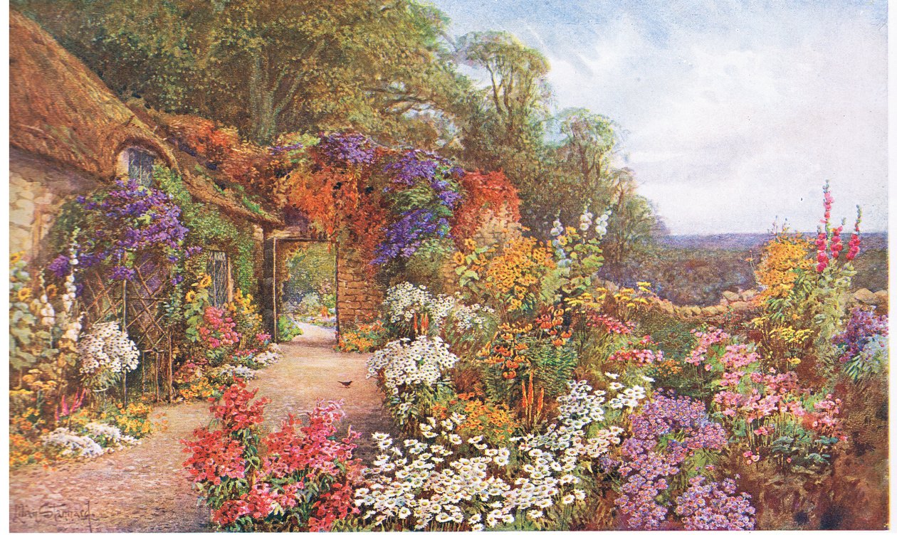 イギリスの庭園からの古い庭園：1907年にThe Studioによって出版された南部および西部の郡 作： リリアン・スタナード