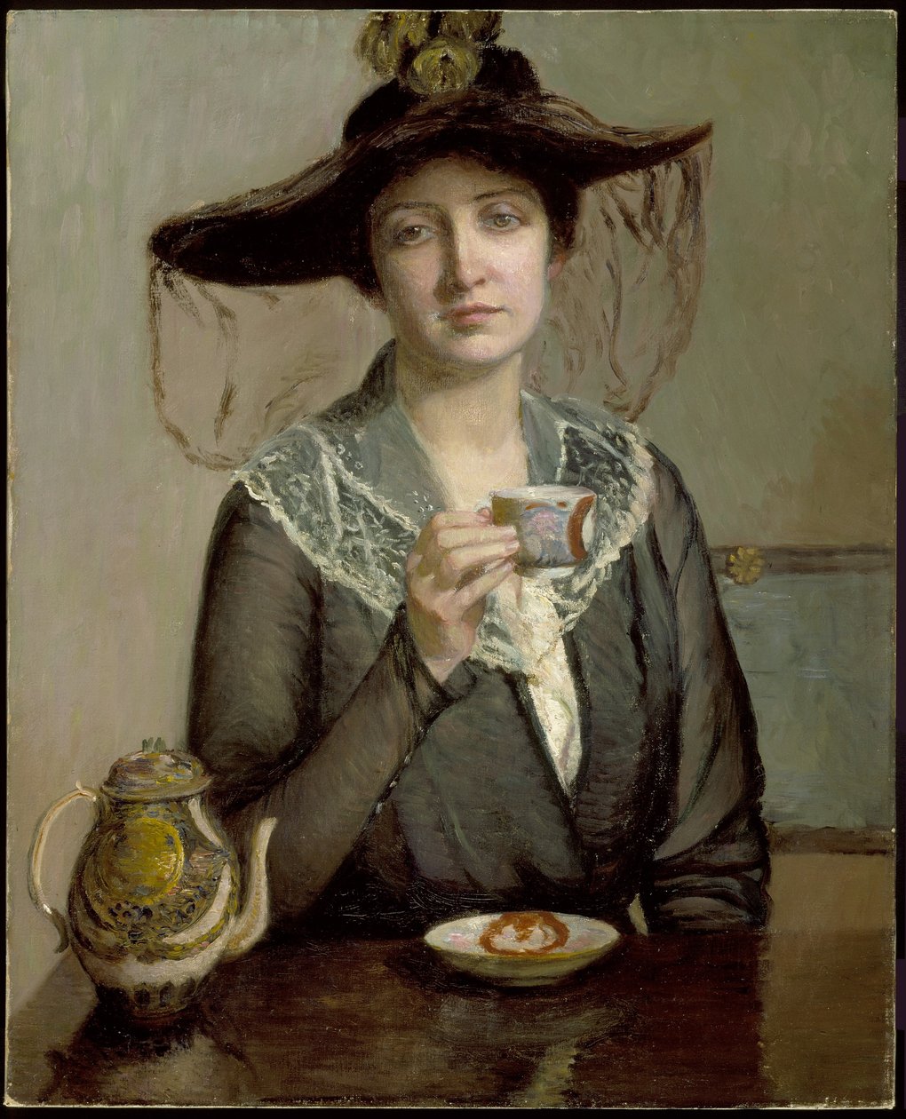 一杯のお茶、1900年頃 作： リラ・キャボット・ペリー