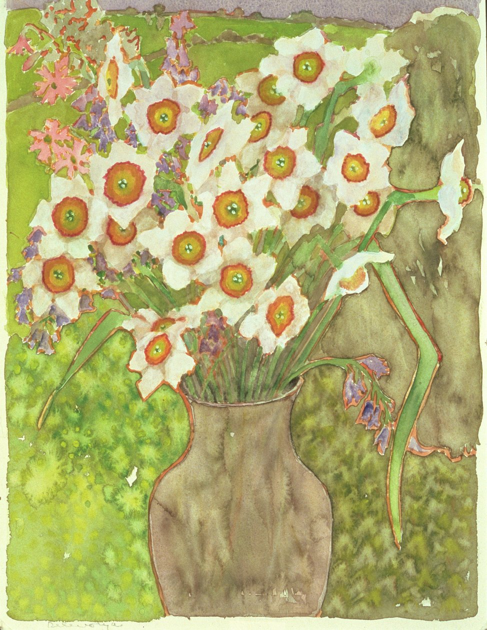 Jonquils at Twilight、1999（紙にトイレ） 作： リリアン・デレボリアス