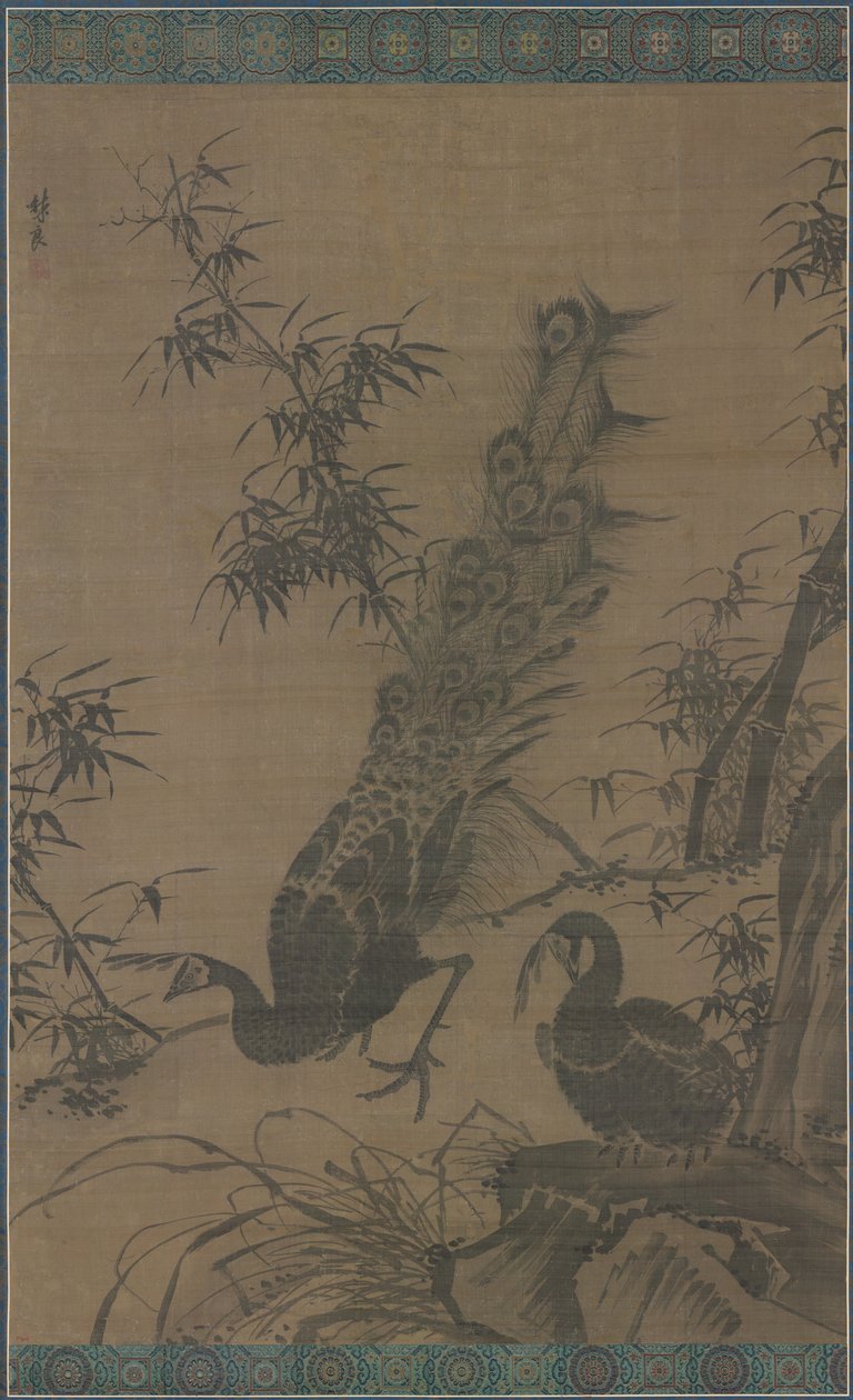 クジャクのつがい 作： 林亮