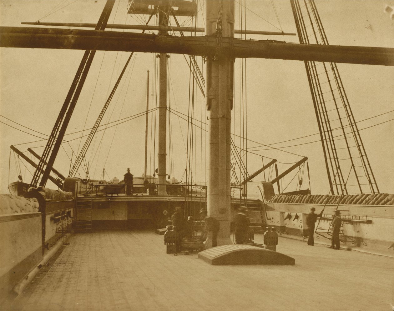 HMS "インプレグナブル "のクオーターデッキ（1852-1854年）（写真 作： リンネ・トライプ