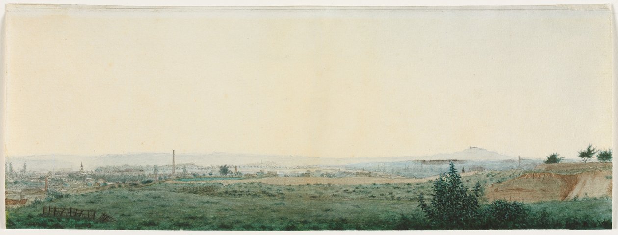 パリ近郊の風景、c。 1860。 作： レオン・ボンビン