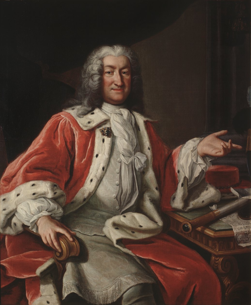 エケビホルムのアルビッド・バーナード・ホーンの肖像（1664-1742） 作： ローレンス・パスチ・ザ・エルダー