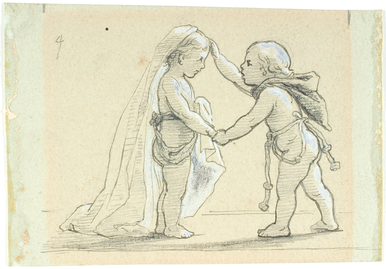 2 人の子供とのビネット 作： ローランス・フレーリッヒ