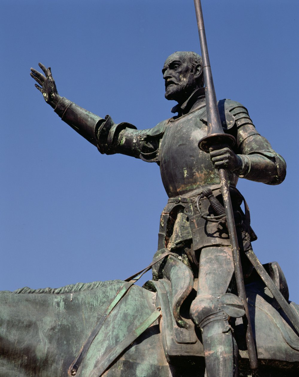 ドンキホーテ、記念碑からミゲル・デ・セルバンテス（1547-1616）1927（ブロンズ）（詳細） 作： ロレンツォ・クーロー・ヴァレラ