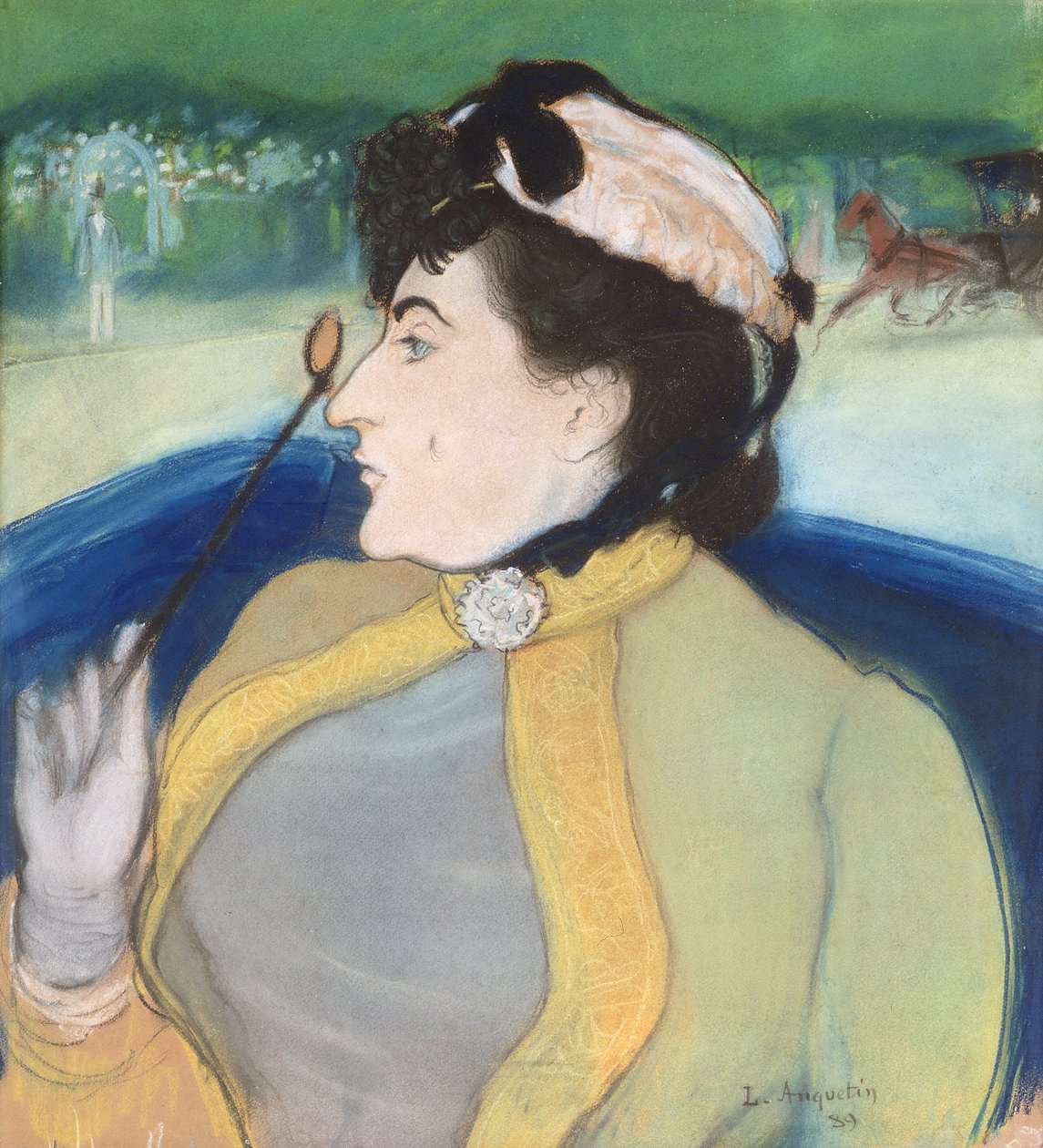 バルーシュの女、1889年（紙にパステル） 作： ルイ・アンケタン