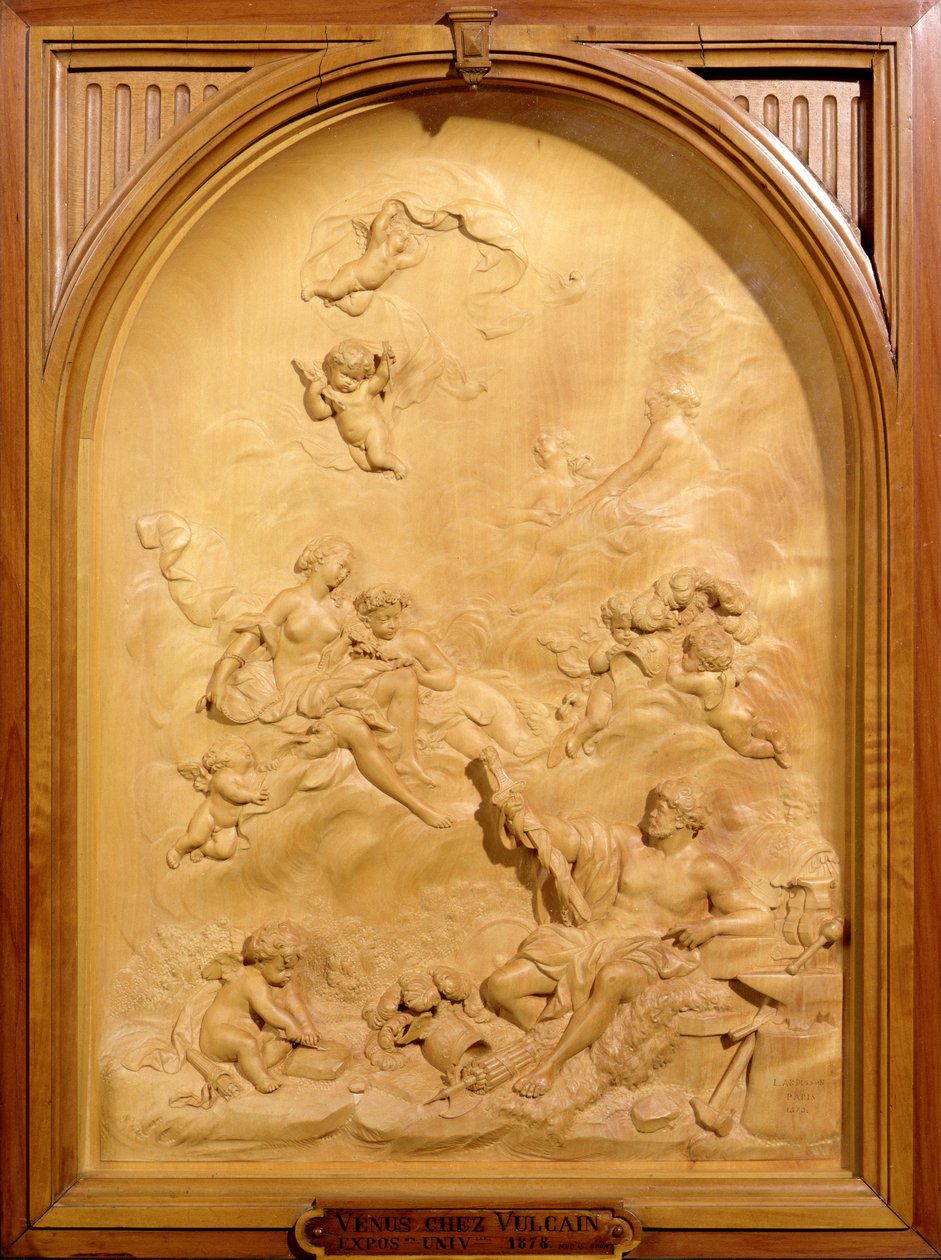 金星とバルカン、1878年（木彫） 作： ルイ・アルディソン