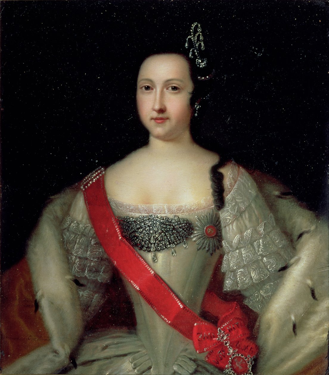 1733年以降のイヴァン6世皇帝の母（1718-46）、アンナ王女（1740-64）の肖像 作： ルイ・カラバク