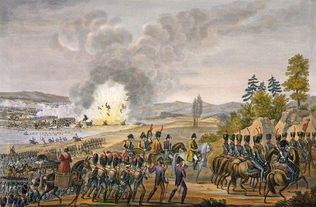 1813年10月19日のライプツィヒの戦い後のフランスの隠れ家、フランソワピジョー（b.1775）（アクアチント）によって彫刻 作： ルイ・フランソワ・クーシュ