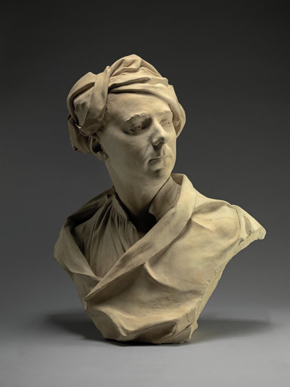 男の胸像、おそらくフランシスヘイマン、1750年頃（テラコッタ） 作： ルイ・フランソワ・ルビリアック