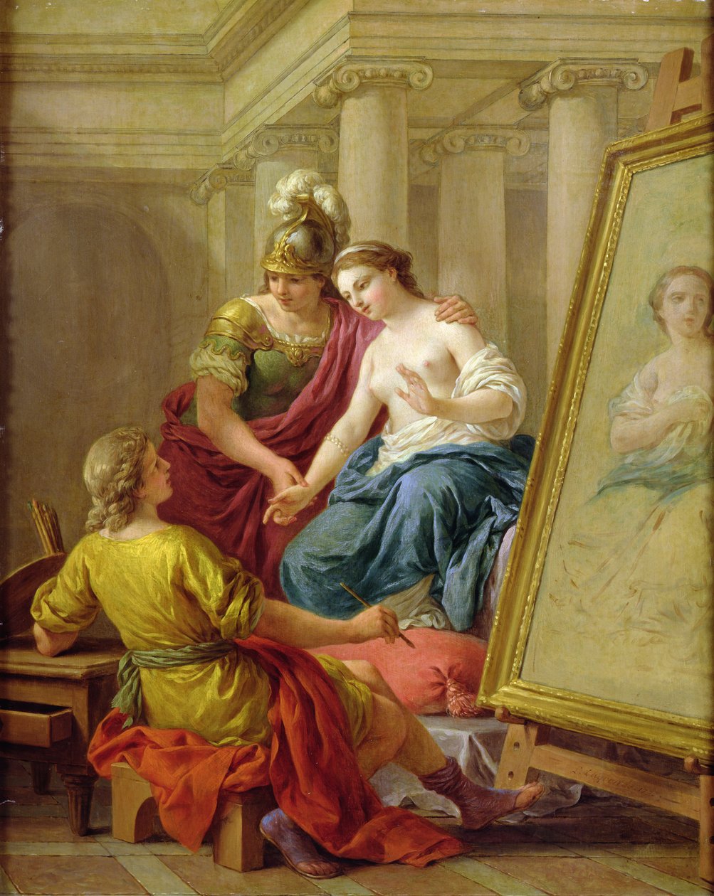 アレクサンドルの愛人と恋するアペレス、1772年 作： LouisJeanFrançoisLagrenée