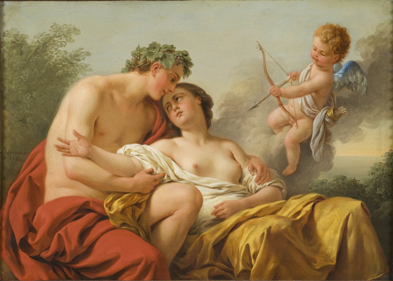 バッカスとアリアドネ、1768年（銅に油彩） 作： LouisJeanFrançoisLagrenée