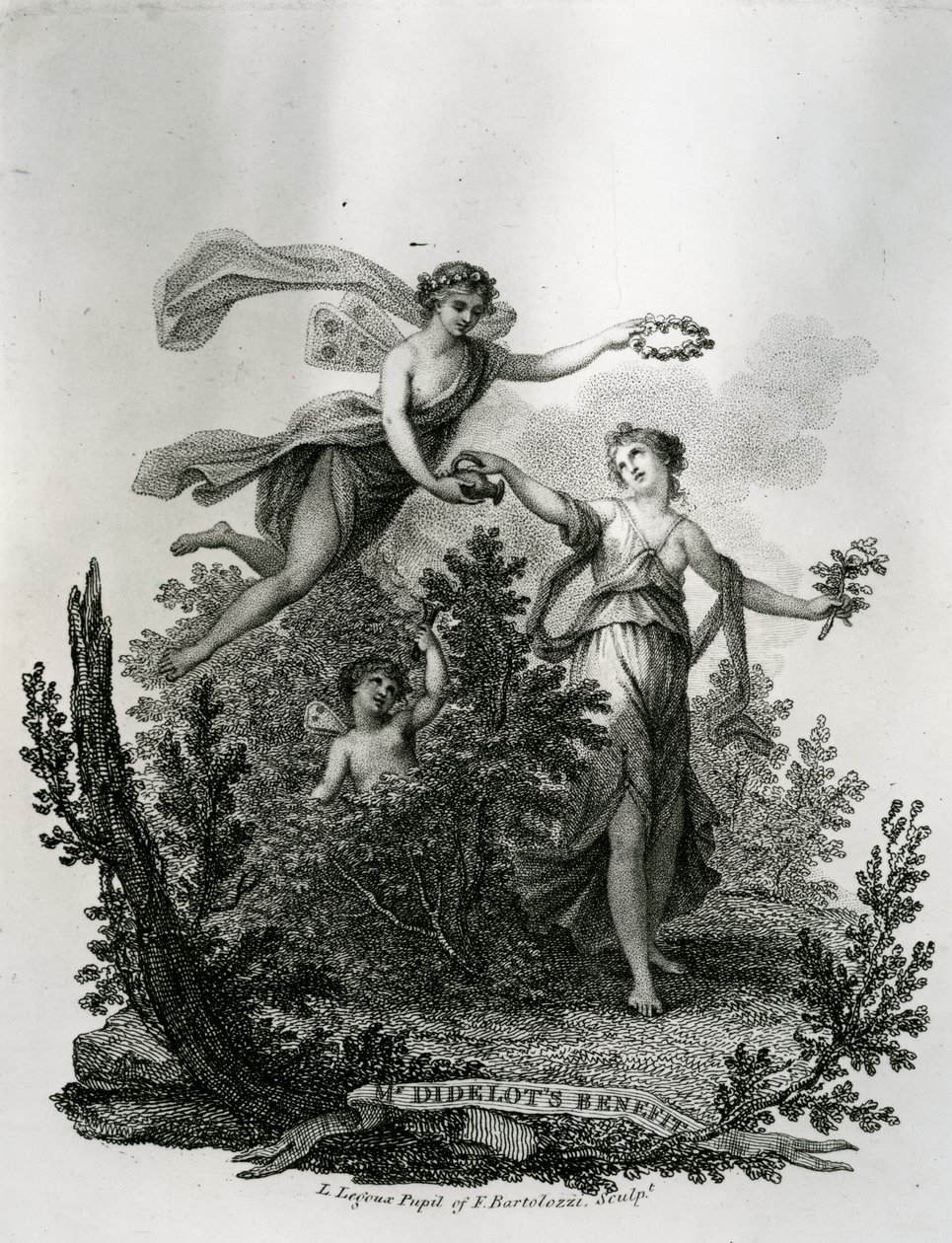 特典カードのデザイン、c.1789-1804 作： ルイ・レゴー