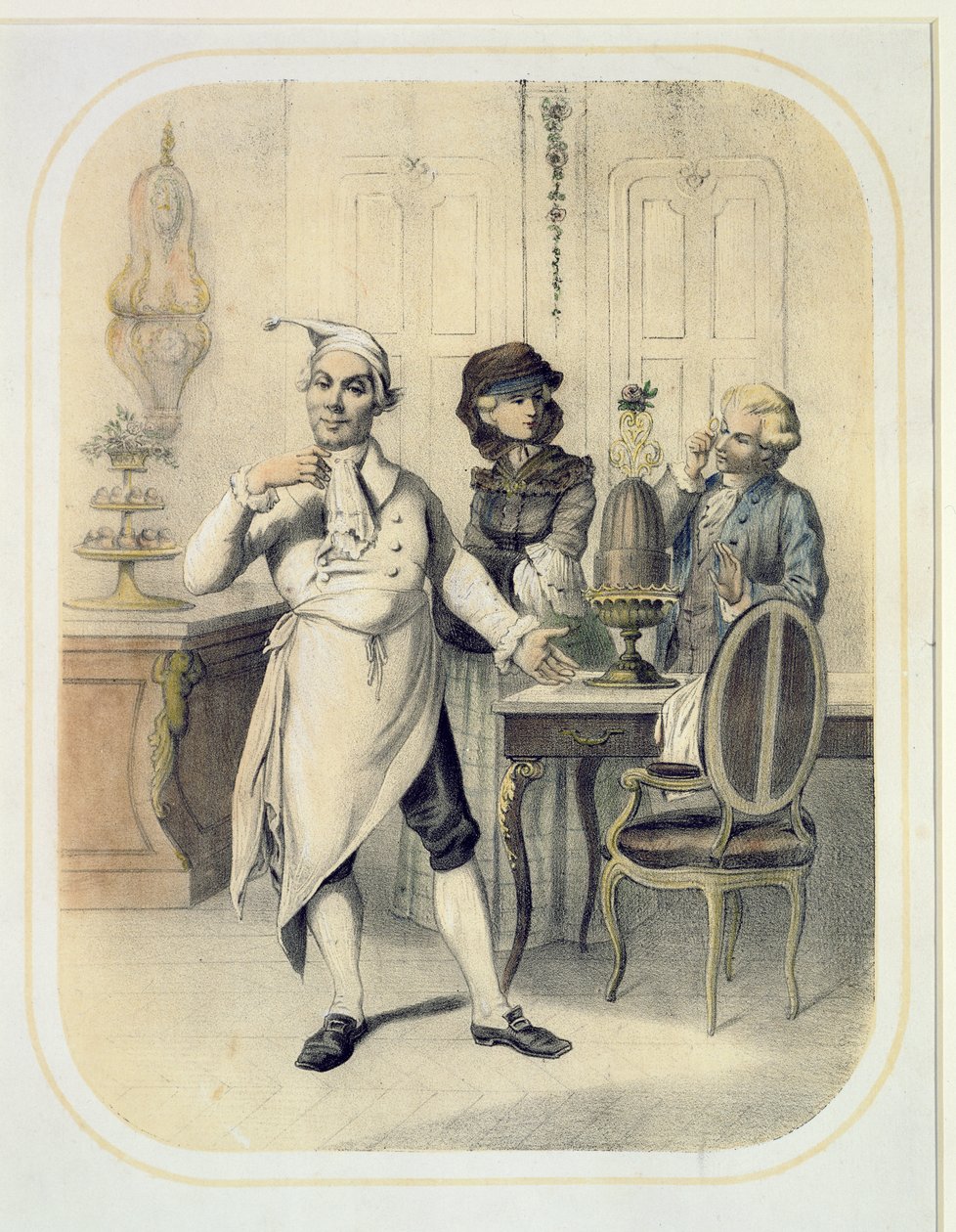 プライドインザキッチン、7つの大罪を描いた一連の版画、c.1850 作： ルイレオポルドボイリー