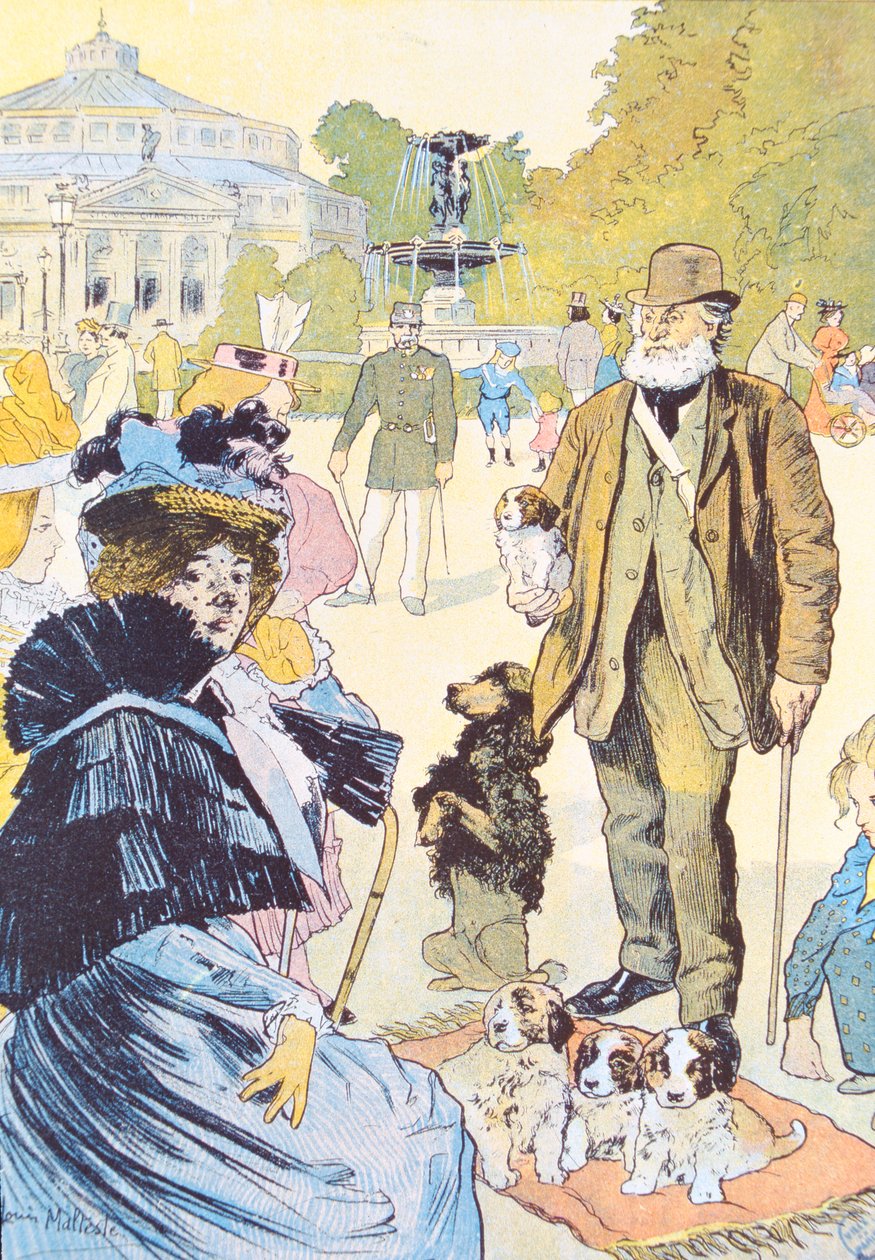 シャンゼリゼ通りのLedoyenレストランの外、パリ、1897年 作： ルイ・マルテスト