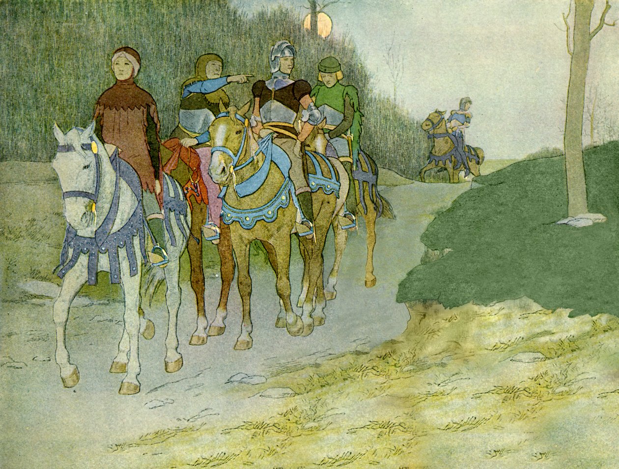 ジャンヌダルクとシノンへの彼女の側近 作： ルイ・モーリス・ブーテ・ド・モンヴェル