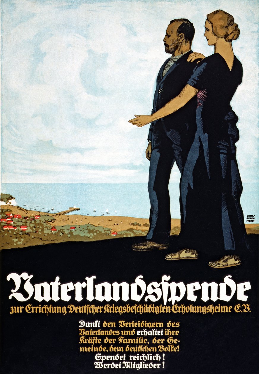 「Fatherland Fund」のパブの募金ポスター。ベルリン1917 作： ルイ・オッペンハイム