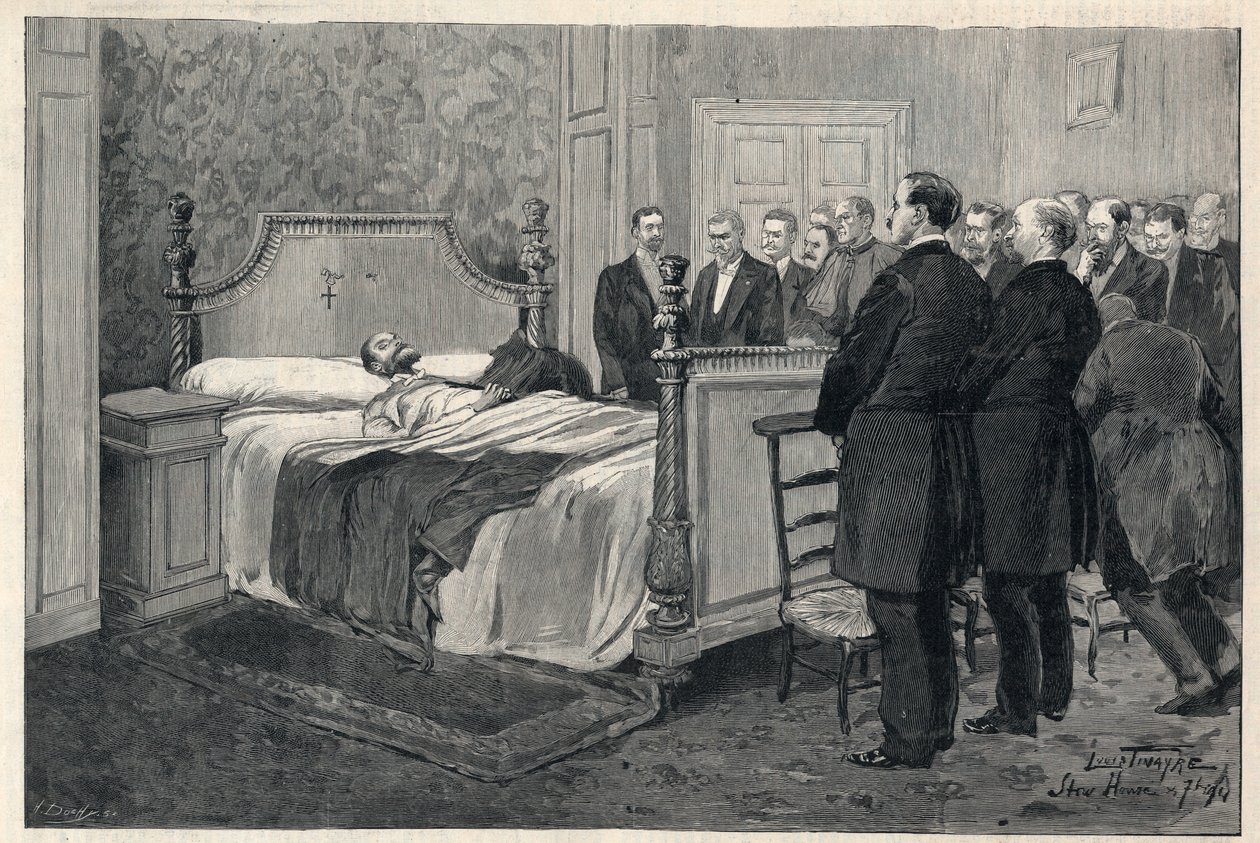 コントデパリの死、ストウ邸、イギリス、1894年。 作： ルイ・ティナイエール