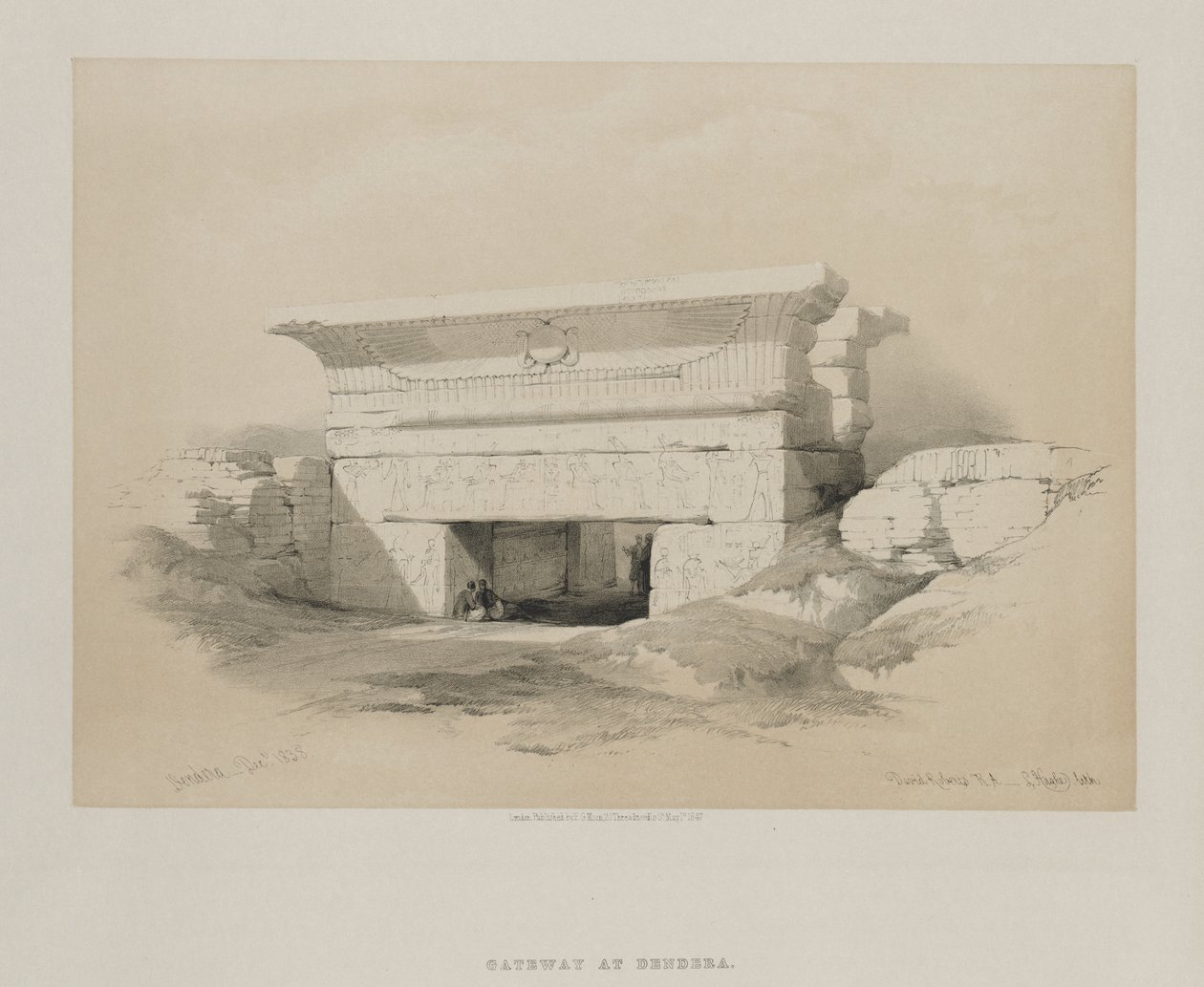 エジプトとヌビア、ボリュームI：Dendera、1847。 作： ルイ・ハゲ