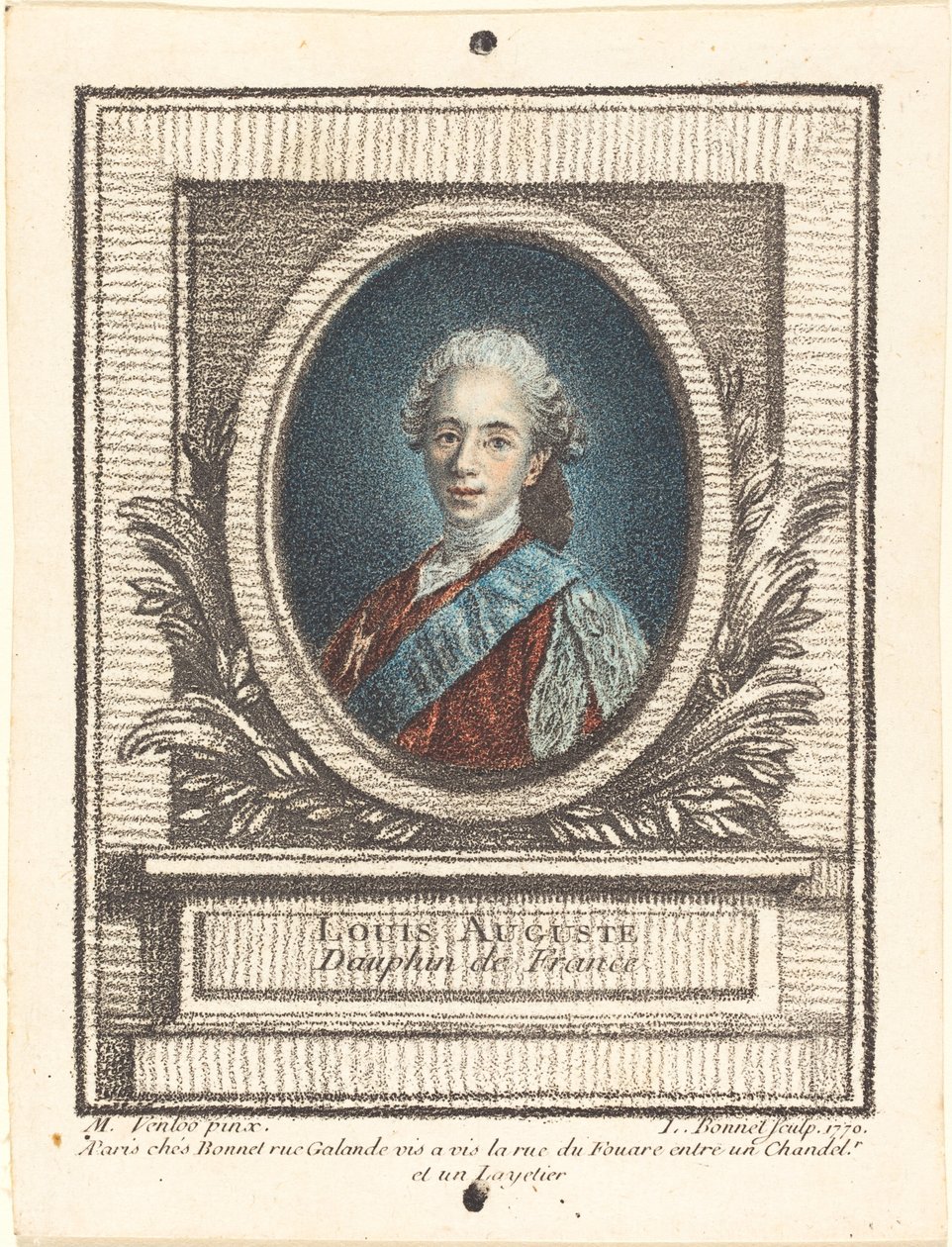 ルイ・オーギュスト、フランスの王太子、1770年。 作： ルイ・マリン・ボネット