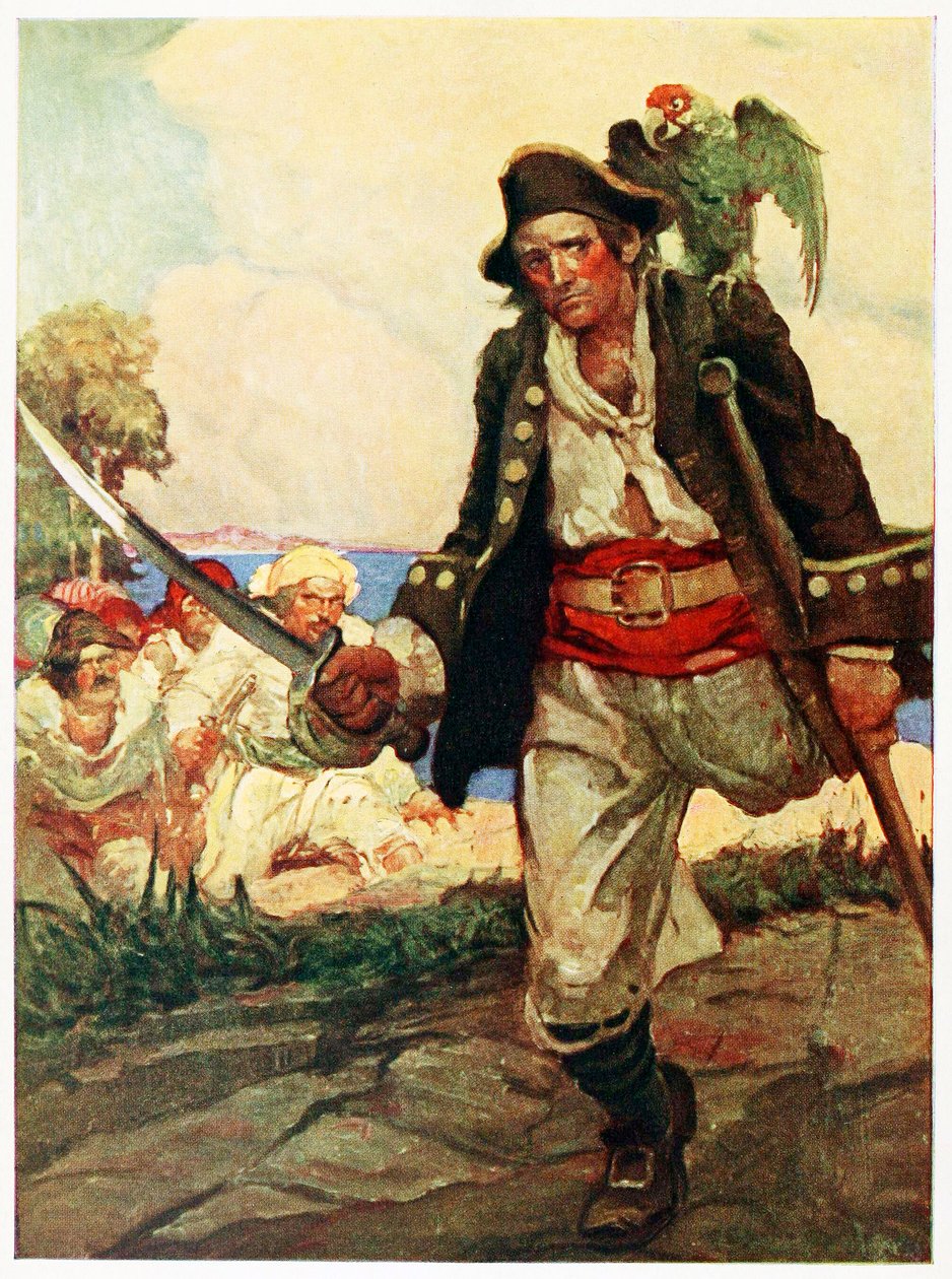トレジャーアイランドパブの口絵。 1915年。 作： ルイス・リード