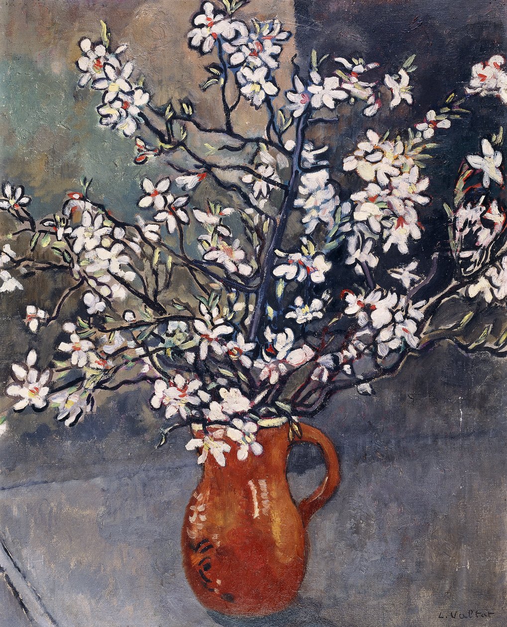 アーモンドの花、1925年頃（キャンバスに油彩） 作： ルイ・ヴァルタ