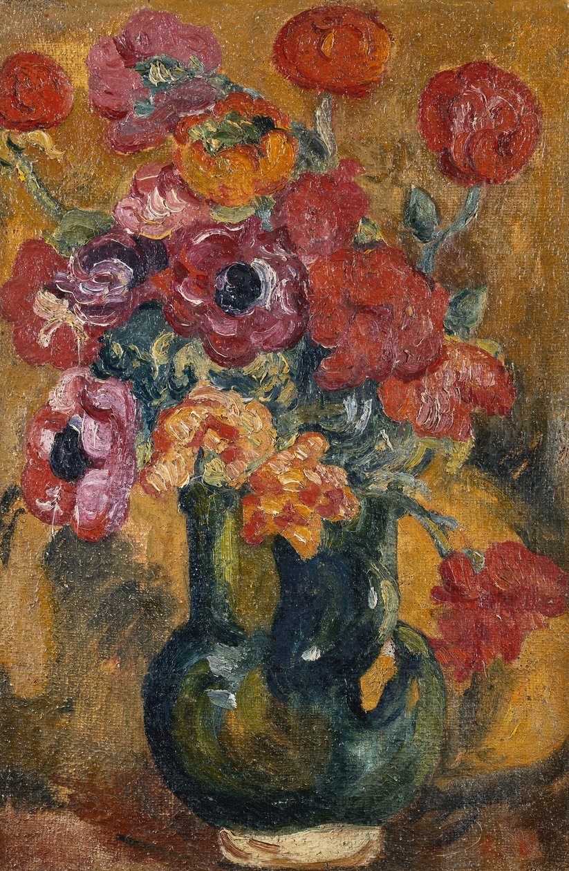 アネモネの花束、c。 1906-1908年（キャンバスに油彩） 作： ルイ・ヴァルタ