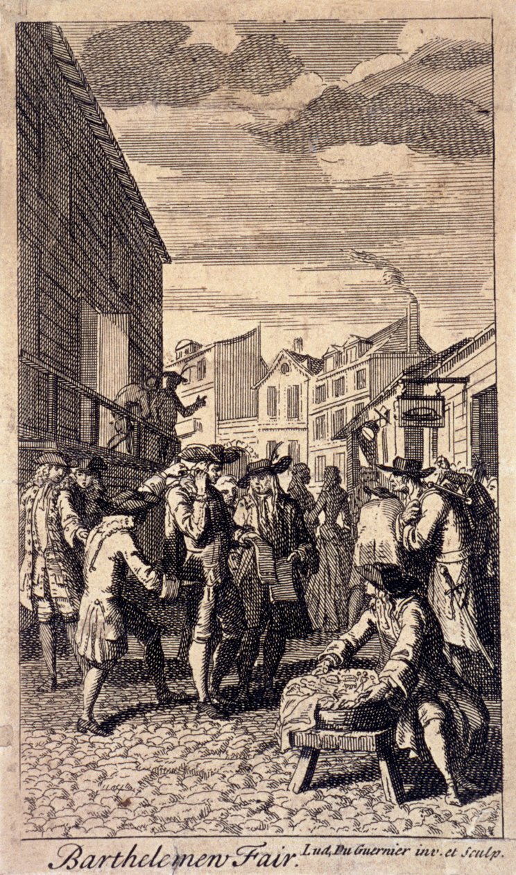 バーソロミューフェア、ロンドン、c1715 作： ルイ・デュ・ゲルニエ