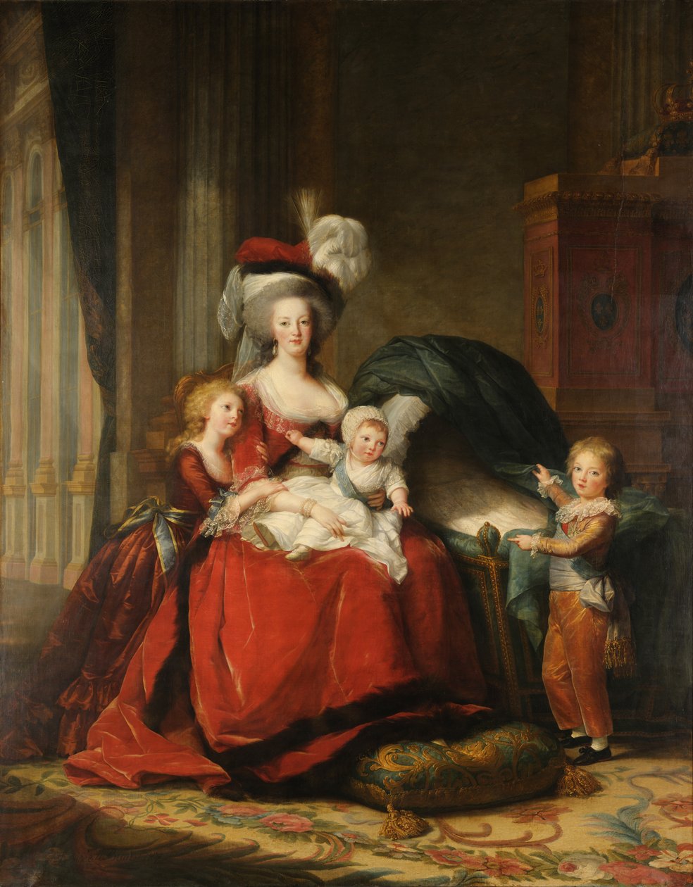 フランスの女王ロレーヌ・ハブスブールのマリー・アントワネットと彼女の子供たち 作： Elisabeth Louise Vigee Lebrun