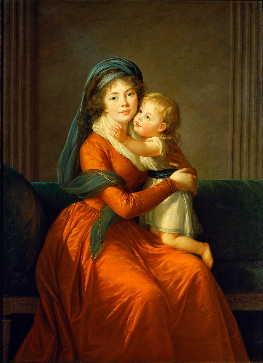 王女アレクサンドラ・ゴリツィナと彼女の息子ピョートルの肖像 作： Elisabeth Louise Vigee Lebrun
