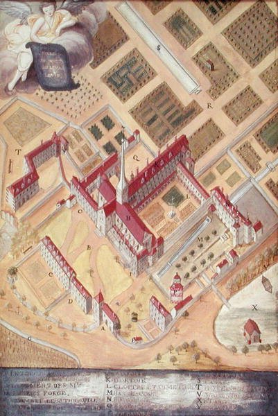 修道院の透視図、ポートロワイヤル修道院、1710年頃 作： ルイーズマドレーヌコーチン