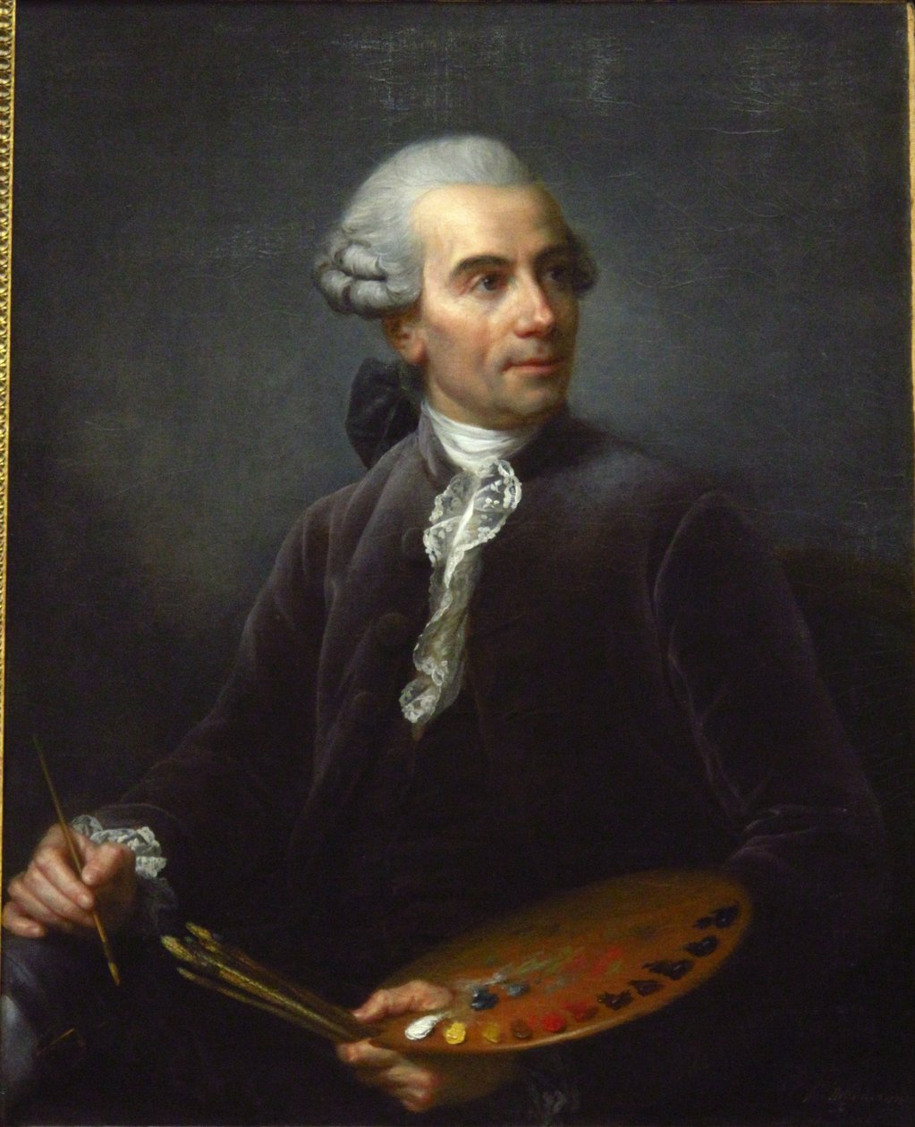 フランスの画家、ジョセフ・ヴェルネ（1714-1789）の肖像 作： Elisabeth Louise Vigee Lebrun