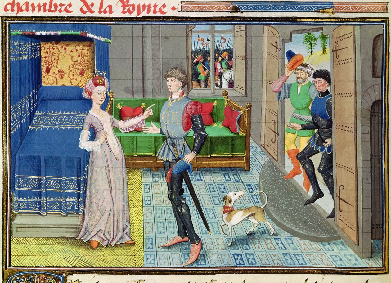 Ms 5072 fol.130vルノー・ド・モントーバンサイクルのアイグレモンとイザンヌのモーギスの女王の寝室 作： ロイセットリーデット