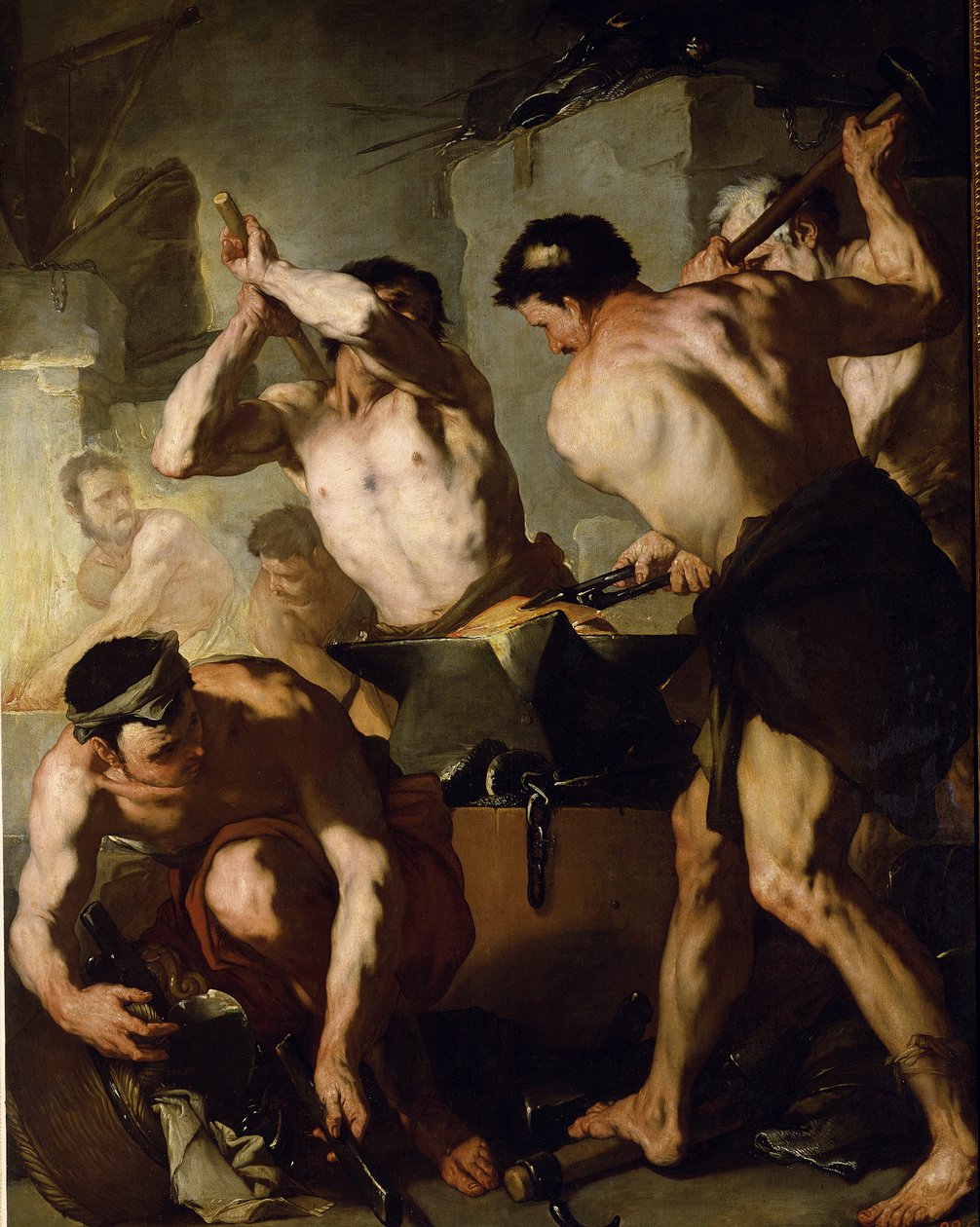 バルカンのフォージ、1660年頃 作： ルカ・ジョルダーノ